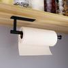 Alnicov Paper Towel Holder, Wall Mount Paper Towel Holder for Kitchen Cabinet Bathroom Wall Mounted Stand Black view 2