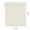 TUZAZO 50 Pcs Muslin Bags with Drawstring 3 x 4 inch, Reusable Tea Bags for Loose Leaf Tea, Natural Cotton Unbleached Cheesecloth Small Spice Bag for Cooking Soup Herb Sachet Bag Empty view 2