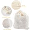 TUZAZO 50 Pcs Muslin Bags with Drawstring 3 x 4 inch, Reusable Tea Bags for Loose Leaf Tea, Natural Cotton Unbleached Cheesecloth Small Spice Bag for Cooking Soup Herb Sachet Bag Empty view 3