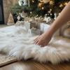 AISENO 60 Inch Christmas Tree Plush Skirt Decoration for Merry Christmas Party Faux Fur Christmas Tree Skirt Decorations view 3
