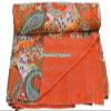 Sophia-Art Paisley Print Kantha Sofa Bedspread Indian Bed Bohemian Bedding Handmade Kantha Blanket Cover Kantha Cotton Quilt view 4