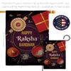 Ornament Collection Raksha Bandhan Burlap House Flag Eagle Set Celebration Festival Rkshabandhan Rakhi Siblings Ceremony Hindu 0 Double-Sided, Made in USA view 4