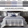Madison Park Queen Quilt Set Lustrous Jacquard & Glitter Accent Coverlet Set for Queen Size Bed - All Season, Lightweight Queen Quilt Set, Shams, Decorative Pillow, Full/Queen Chevron Grey/Navy view 2