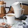 6-Piece 340ML White Porcelain Coffee Tea Mugs view 3