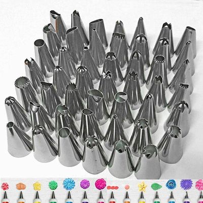 48pcs Stainless-Steel Cake Decorating Nozzle Sets