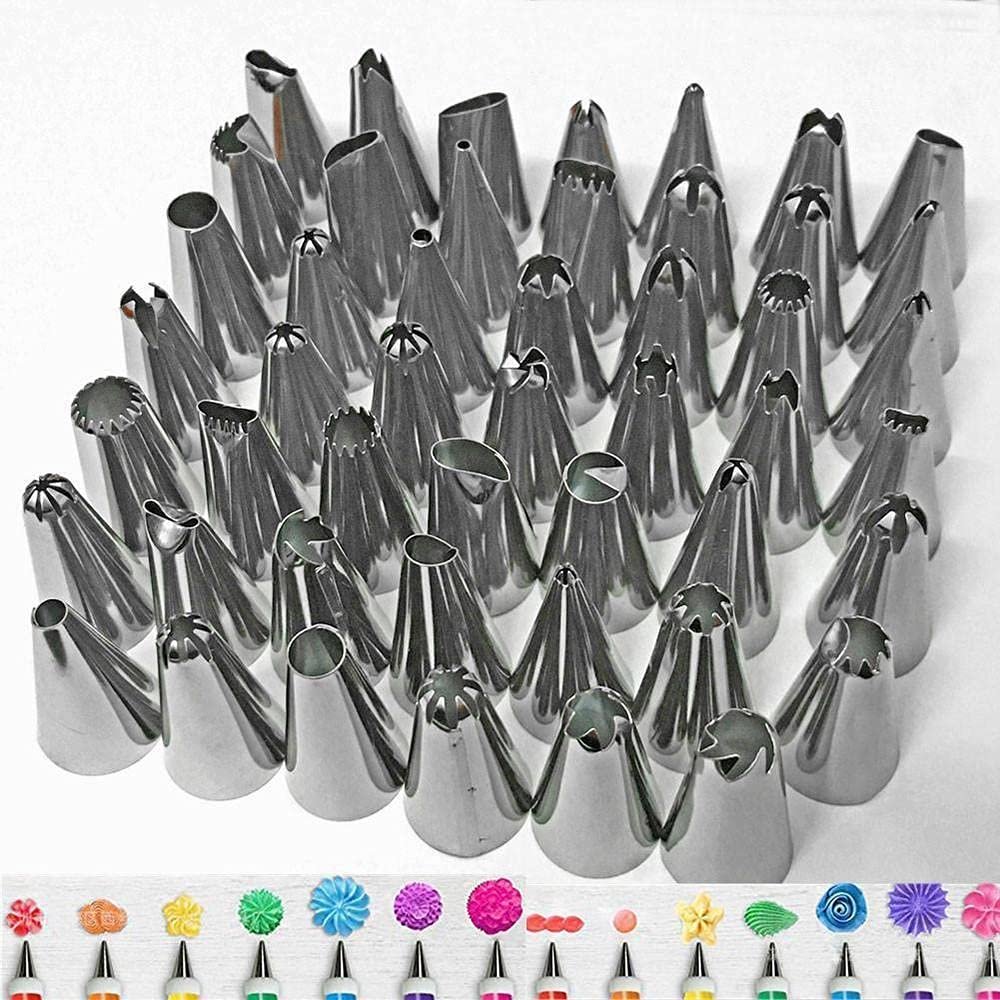 48pcs Stainless-Steel Cake Decorating Nozzle Sets