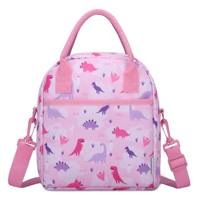 VASCHY Lunch Box Bag for Kids, Insulated Lunchbox Tote for Toddler Little Girls School Daycare Kindergarten Dinosaur