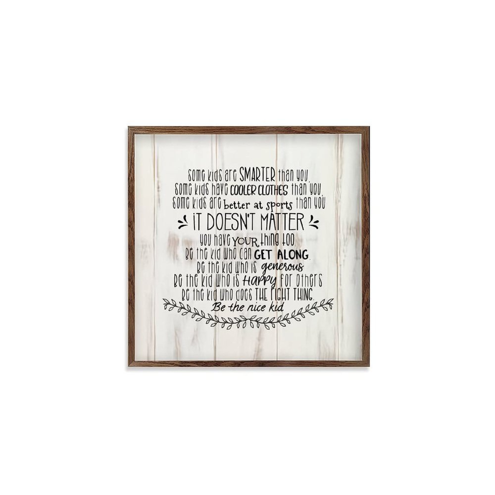 by Unbranded Wooden Framed Sign 11.811.8 Inch, Some Kids are Smarter Than You Some Kids Have Cooler, Home Decor for Entry, Foyer, Living Room, Family Room, Hallway and Lobby