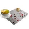 MACONAA Red Poppy Flowers Placemats for Dining Table Set of 6, Rustic Grey Farmhouse Cotton Linen Place Mats for Kitchen/Dining, Washable Table Mats 13''x19'' Floral Table Decor, Red-3 view 2