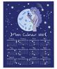 2026 Calendar-18x24 Unframed Poster-Moon Phases Lunar Poster - Astrology Wall Art - Celestial Calendar 2026 - Moon Cycle Chart & Lunar Phase Tracker - Whimsical Wall Calendar -Zodiac Constellation Art view 1
