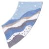 Curved Bath Rug, Corner Shower Mats Anti-Slip Bathroom Carpet Rugs Quadrant Curved Bath Rug Fanned Shower Mats, with Non-Slip Bottom, Absorbent, Washable, 17.7x39.4in view 1