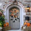 Wreath,Halloween Witch Legs Wreath Door Wreath Pumpkin Maple Wreath Halloween Decorating Decorate view 2