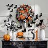 Wreath,Halloween Witch Legs Wreath Door Wreath Pumpkin Maple Wreath Halloween Decorating Decorate view 4