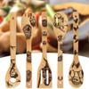 5PCS Halloween Bamboo Wood Wok Spoon (Peach blossom) view 3