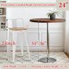 Andeworld Bar Stools Set of 4 Counter Height Stools Industrial Metal Barstools with Wooden Seats(24 Inch, Distressed White) view 2