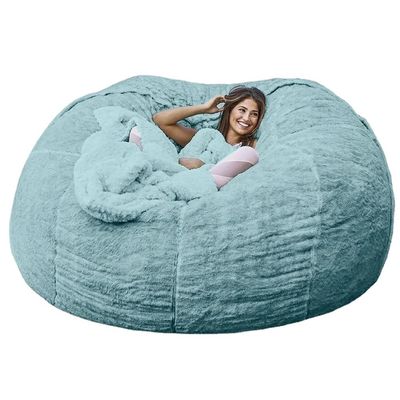 Bean Bag Chair for Adults (No Filler),Luxurious Giant Bean Bag Chair Cover,Comfortable PV Fur Sitting Sofa Chair Bean Bag Cover for Home Garden Lounge Living Room Indoor Outdoor