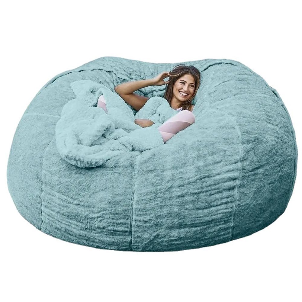 Bean Bag Chair for Adults (No Filler),Luxurious Giant Bean Bag Chair Cover,Comfortable PV Fur Sitting Sofa Chair Bean Bag Cover for Home Garden Lounge Living Room Indoor Outdoor