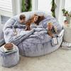 Bean Bag Chair for Adults (No Filler),Luxurious Giant Bean Bag Chair Cover,Comfortable PV Fur Sitting Sofa Chair Bean Bag Cover for Home Garden Lounge Living Room Indoor Outdoor view 2