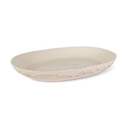 Gerson Acanthus Embossed Stoneware Platters