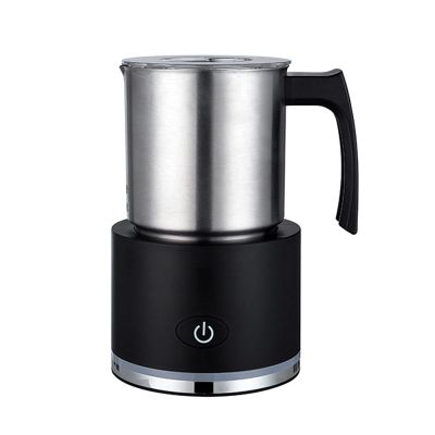 AIZYR Electric Milk Frother - Automatic Milk Foam Maker Hot or Cold Milk Steamer with One-Button Operation for Coffee, Hot Cocoa, Latte,Black,110V
