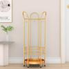 Umbrella Rack Hua Modern Golden Umbrella Stand, Umbrella Storage Rack with Tray and Hooks, Business Umbrella Bucket Used at The Entrance of A Home Hotel Lobby, 25x25x60cm view 3