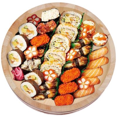 AIZYR Cooking Wood Barrel Container, Japanese Sushi Rice Buckets, Pure Wood Large Capacity Round Sushi Bucke Suitable for Sushi Buckets, Homes, Kitchens, Restaurants,40 * 15cm