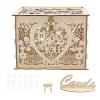 Wedding Card Box, Wooden Gift Card Box with Lock and Key for Reception Wedding Anniversary Baby Shower Birthday Party Decorations view 1