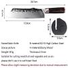 Chef Knife, Cleaver Knife, High Carbon Steel Nakiri Knife Boning Knife Kitchen Knives Meat Cleaver Kitchen Chef Knife Chinese Knives with Knife Sharpener Chef Knife Kitchen Knife BY KKZY view 2