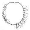 Heavy Duty Nickel Plated Metal Jailers Key Ring with 10 swivel attachment and 10 split rings - Large 150mm Diameter Hinged with screw clasp view 1
