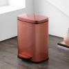 happimess HPM1006D Connor Rectangular Trash Can with Soft-Close Lid and Free Mini Trash Can, Modern Fingerprint Proof for Home, Kitchen, Office, Large:12.98 Gallon Small:1.3 Gallon, Rose Gold view 2