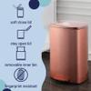 happimess HPM1006D Connor Rectangular Trash Can with Soft-Close Lid and Free Mini Trash Can, Modern Fingerprint Proof for Home, Kitchen, Office, Large:12.98 Gallon Small:1.3 Gallon, Rose Gold view 3