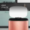 happimess HPM1006D Connor Rectangular Trash Can with Soft-Close Lid and Free Mini Trash Can, Modern Fingerprint Proof for Home, Kitchen, Office, Large:12.98 Gallon Small:1.3 Gallon, Rose Gold view 4