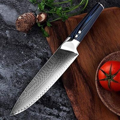 Chef Knife, 8 Inch Damascus Stainless Steel Chef Knife Japanese VG10 Kitchen Knife Carving Knife Chef Knife Kitchen Knife BY KKZY