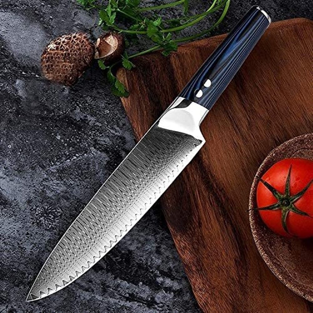 Chef Knife, 8 Inch Damascus Stainless Steel Chef Knife Japanese VG10 Kitchen Knife Carving Knife Chef Knife Kitchen Knife BY KKZY