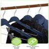 All Hung Up Slim Plastic Hangers with Clips, Color Hangers for Blouses & Clothes (Navy Blue, 36pk) view 4