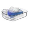 2 Pc Soap Dish Suction Wall Holder Bathroom Cup Sponge Basket Tray Sink Glitter view 2