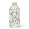 Abbott Collection 27-PABLO-296 Large Vase with Faces, White/Black view 1