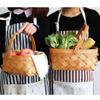 Cabilock Storage Basket Shopping Basket Wicker Set Wooden Baby Bamboo view 2