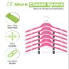 All Hung Up Slim Plastic Hangers with Clips, Clothes Hangers, Hot Pink (36pk) view 2