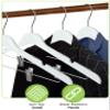 All Hung Up Slim Color Hangers with Clips, Blouse Hangers (Clear, 36pk) view 4
