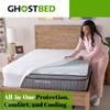 GhostBed 3 Inch Cooling Gel Memory Foam Mattress Topper - Waterproof Cover, Protector, Made in USA - Memory Foam Mattress Cover King view 2