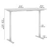 Bush Business Furniture 60-inch Electric Height Adjustable Standing Desk, Ergonomic Sit-Stand Computer Table for Home and Professional Office, Move 60 Series, Platinum Gray with Black Base view 3