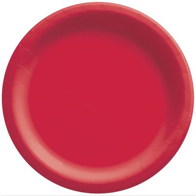 Round Paper Plates - 8.5" | Apple Red | Pack of 50