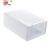 Cabilock 24pcs Transparent Shoes Storage Box Stackable Thicken Shoe Organizer for Closet Container for Spaces White view 3