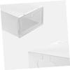 Cabilock 24pcs Transparent Shoes Storage Box Stackable Thicken Shoe Organizer for Closet Container for Spaces White view 4