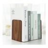 HFFTQ Wooden Bookends,Thick Walnut Bookshelf Book Holder,Suitable for HomeOffice,SchoolLibrary Book Ends2 Pairs/4 Pieces view 4