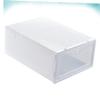 Cabilock 6pcs Dustproof Shoe Storage Box Stackable Organizer for Closet and Thicken Design White for Sneaker and Shoe Accessories view 2