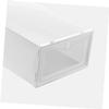 Cabilock 6pcs Dustproof Shoe Storage Box Stackable Organizer for Closet and Thicken Design White for Sneaker and Shoe Accessories view 4