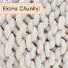 Adyrescia Chunky Knit Blanket Throw | 100% Hand Knit with Jumbo Chenille Yarn (50"x60", Cream White) view 4