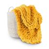 Adyrescia Chunky Knit Blanket Throw | 100% Hand Knit with Jumbo Chenille Yarn (40"x50", Harvest Yellow) view 1